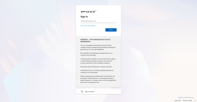Security scan screenshot of https://range-staging.spacex.com