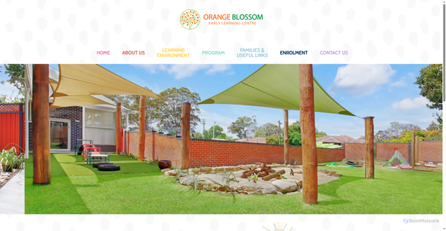 Security scan screenshot of https://orangeblossomelc.com.au