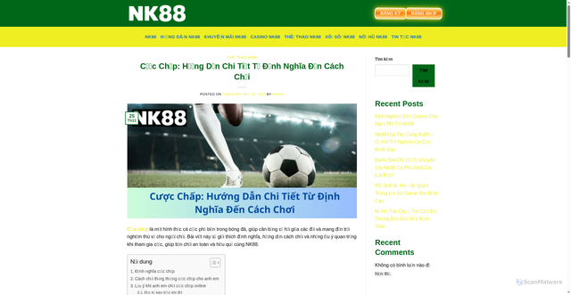 Security scan screenshot of https://nk88game.online/cuoc-chap/