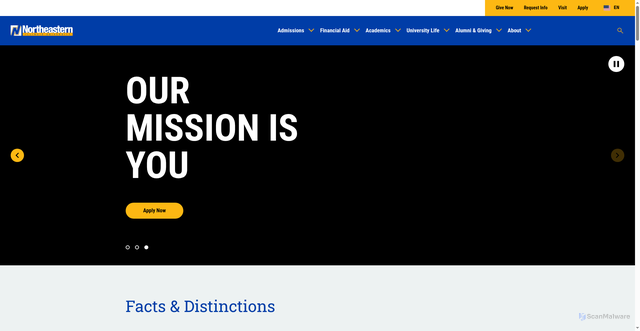 Security scan screenshot of https://www.neiu.edu/