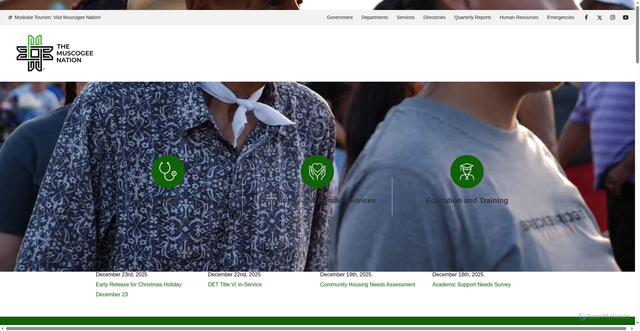Security scan screenshot of https://www.muscogeenation.com/
