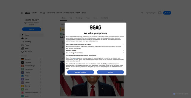 Security scan screenshot of https://9gag-img.under9.co