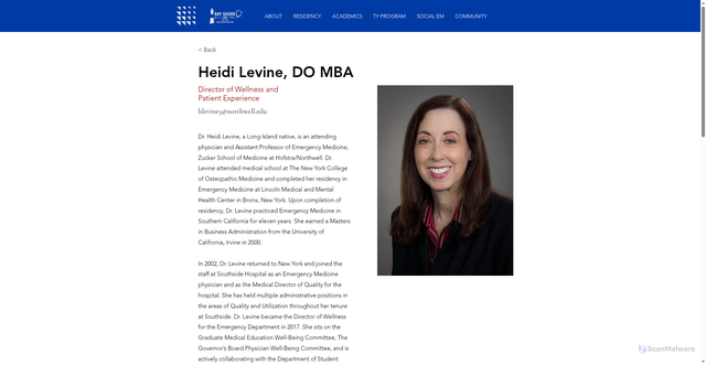 Security scan screenshot of https://www.bayshoreem.com/team-3/heidi-levine%2C-do-mba
