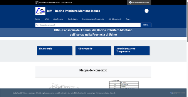 Security scan screenshot of https://www.consorziobim-isonzo.ud.it/