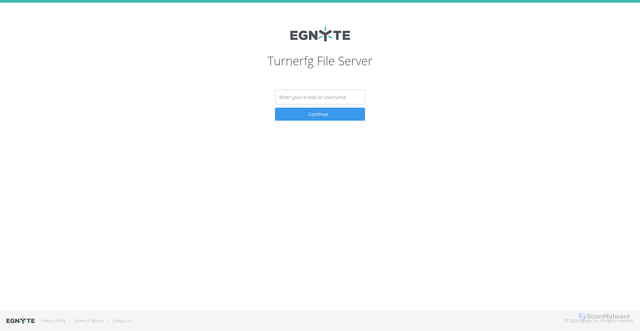 Security scan screenshot of https://turnerfg.egnyte.com