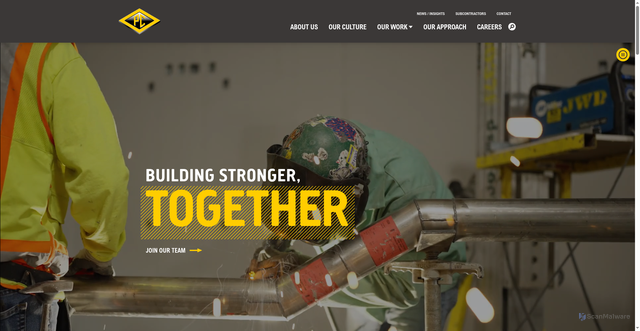 Security scan screenshot of https://pcconstruction.com/