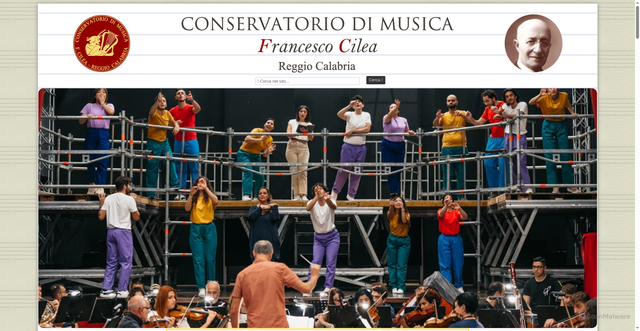 Security scan screenshot of https://www.conservatoriocilea.it/