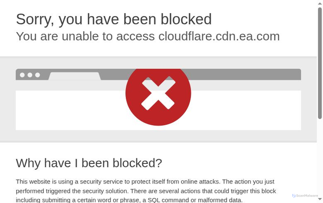 Security scan screenshot of https://prod.cloudflare.cdn.ea.com/