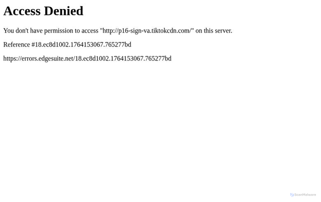 Security scan screenshot of https://p16-sign-va.tiktokcdn.com/