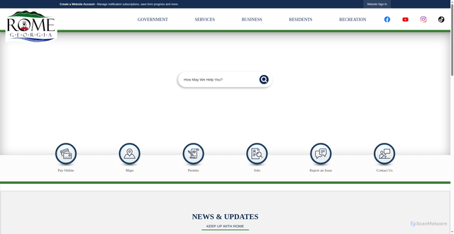 Security scan screenshot of https://romega.gov/