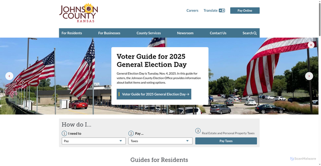 Security scan screenshot of https://www.jocogov.org/