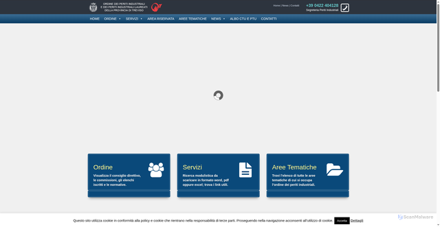 Security scan screenshot of https://www.perindtv.it/