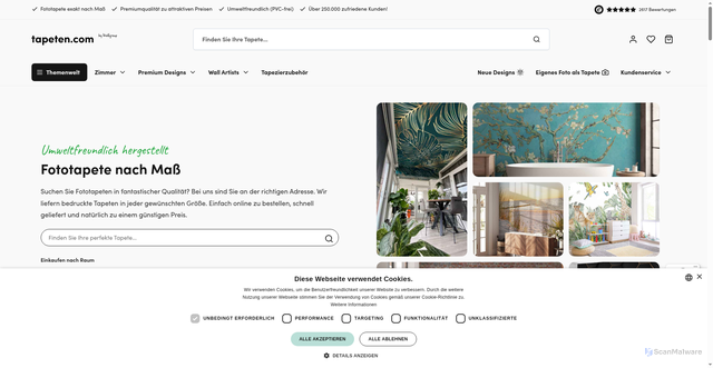 Security scan screenshot of https://wallart.com