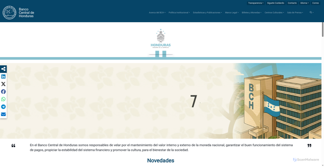 Security scan screenshot of https://www.bch.hn/