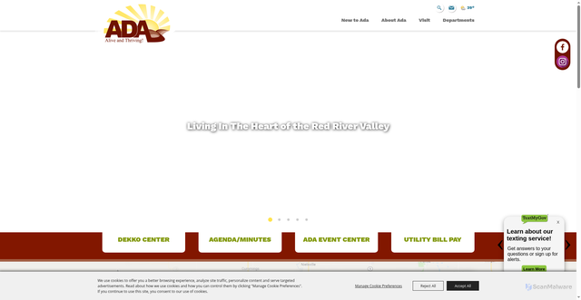 Security scan screenshot of https://www.adamn.gov/
