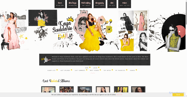 Security scan screenshot of https://kaya-scodelario.org/photos/