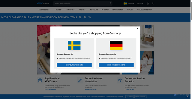 Security scan screenshot of https://xtwostore.se