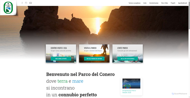Security scan screenshot of https://www.parcodelconero.com/