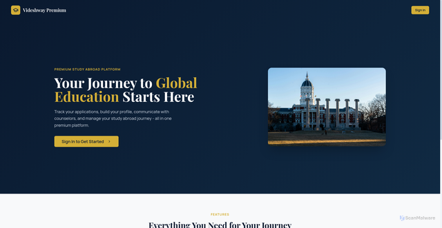 Security scan screenshot of https://videshwaypremium.com/