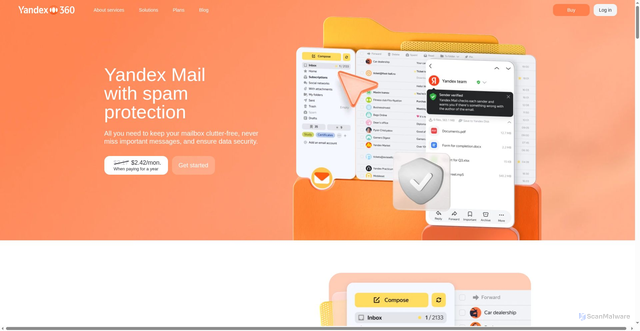 Security scan screenshot of https://360-yandex-mail-thcypkwyxuupcpecfhierauu.pages.dev/