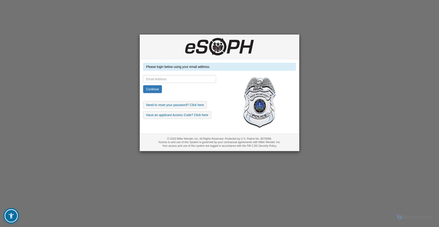 Security scan screenshot of https://pw92.esophaccess.com