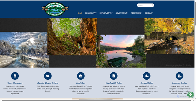 Security scan screenshot of https://townofmonroeny.gov/
