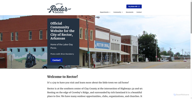 Security scan screenshot of https://rectorarkansas.gov/