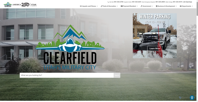Security scan screenshot of https://clearfield.city/
