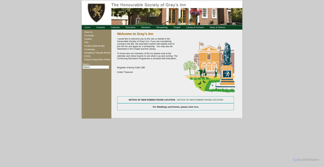 Security scan screenshot of https://www.graysinn.info/