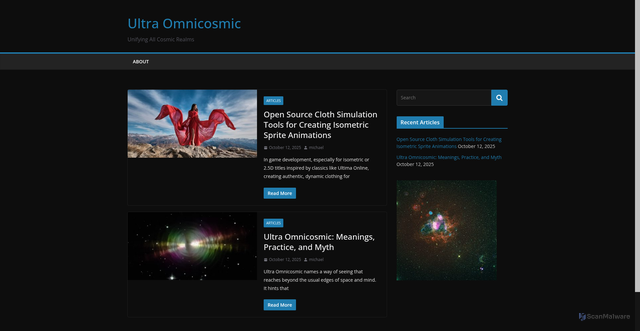 Security scan screenshot of https://ultraomnicosmic.com/