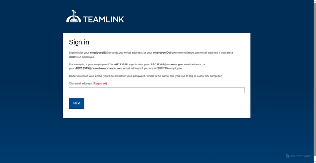 Security scan screenshot of https://teamlink.orlando.gov