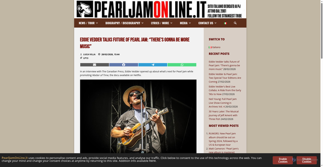 Security scan screenshot of https://www.pearljamonline.it/en/eddie-vedder-talks-future-of-pearl-jam-there-gonna-be-more-music/