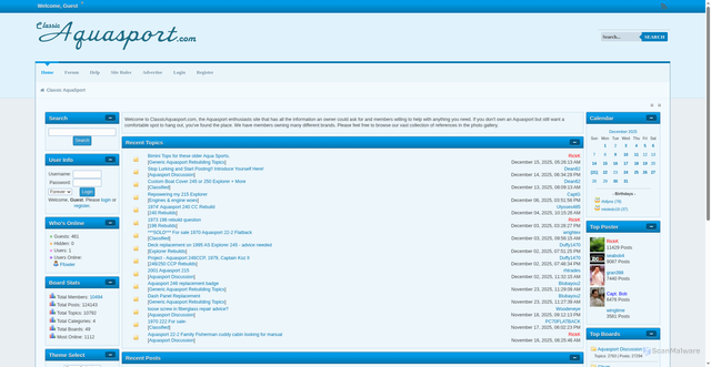 Security scan screenshot of https://classicaquasport.com