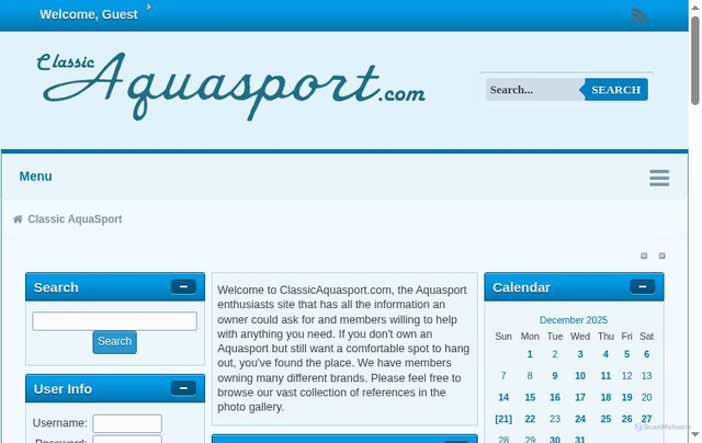 Security scan screenshot of https://classicaquasport.com