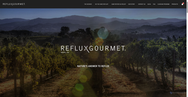 Security scan screenshot of https://refluxgourmet.com