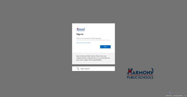 Security scan screenshot of https://harmonypublicschoolstx.tylerhub.com