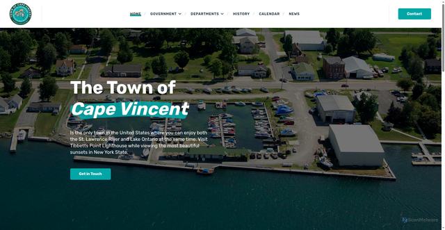 Security scan screenshot of https://townofcapevincent.gov/