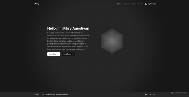 Security scan screenshot of https://fikry-portfolio-ifn46dskum.edgeone.dev/
