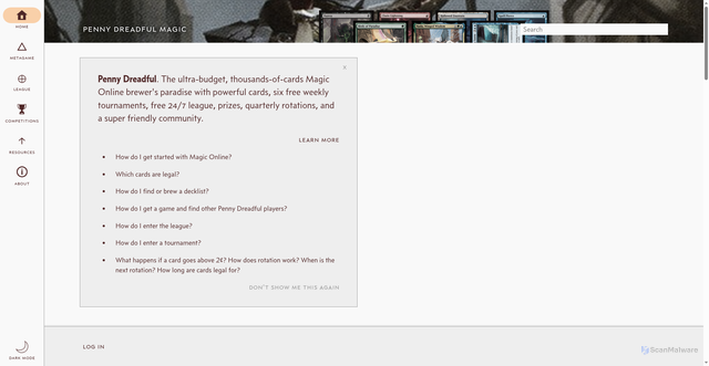 Security scan screenshot of https://pennydreadfulmagic.com