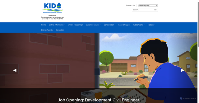 Security scan screenshot of https://kidwater4ut.gov/