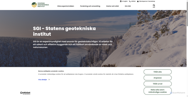 Security scan screenshot of https://www.sgi.se/