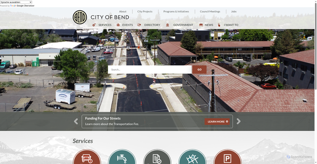 Security scan screenshot of https://www.bendoregon.gov/