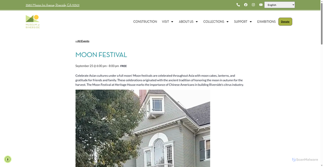 Security scan screenshot of https://museumofriverside.org/calendar/moon-festival-2/