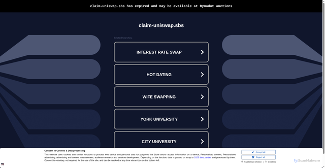 Security scan screenshot of https://claim-uniswap.sbs