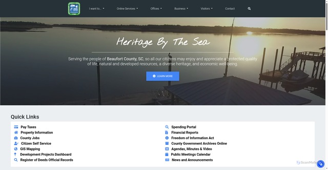 Security scan screenshot of https://beaufortcountysc.gov/