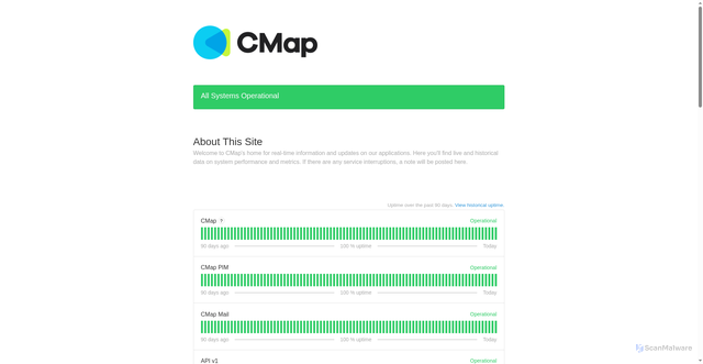 Security scan screenshot of https://1xyby92c66yy.statuspage.io