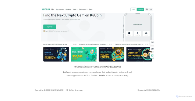 Security scan screenshot of https://kucoin_se-login-po.godaddysites.com/