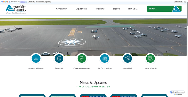 Security scan screenshot of https://www.franklincountync.gov/