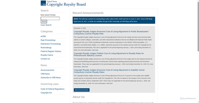 Security scan screenshot of https://www.crb.gov/