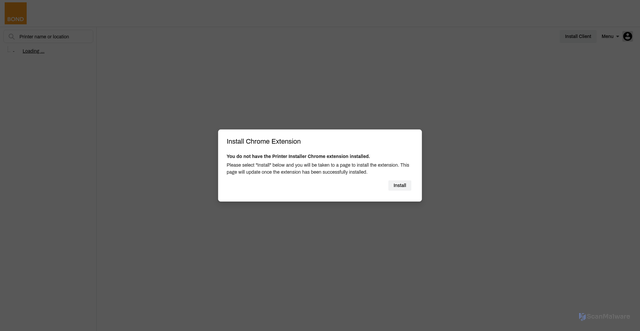 Security scan screenshot of https://bondbrothers.printercloud.com